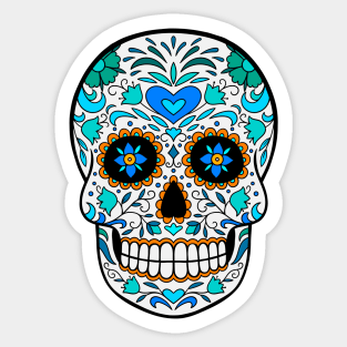 Sugar Skull Art Sticker